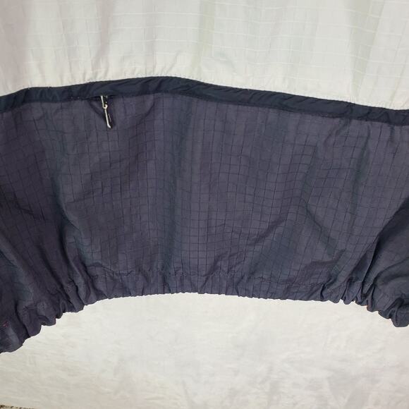 Vtg 90s Y2K Nike Jacket XL Nylon Black Grey Cream Swoosh Full Zip Windbreaker - Picture 10 of 15